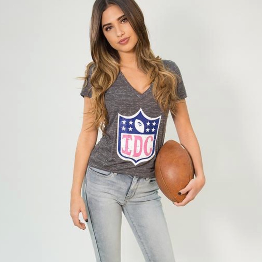 Shop Betches NFL IDC About Football V Neck Tee